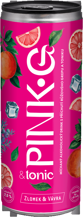 Nápoj míchaný Pink G & Tonic Zlomek & Vávra