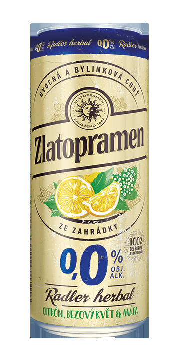 Nealkoholické pivo ochucené Radler Zlatopramen