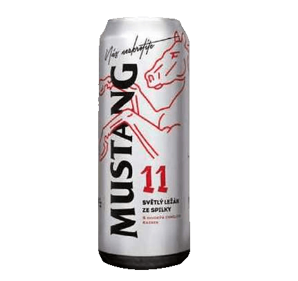 Pivo světlý ležák Mustang 11° Ostravar