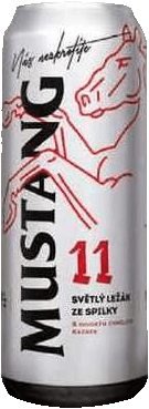 Pivo světlý ležák Mustang 11° Ostravar