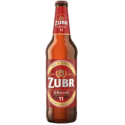 Pivo světlý ležák 11° Grand Pivovar Zubr