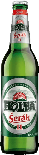 Pivo světlý ležák 11° Šerák Holba