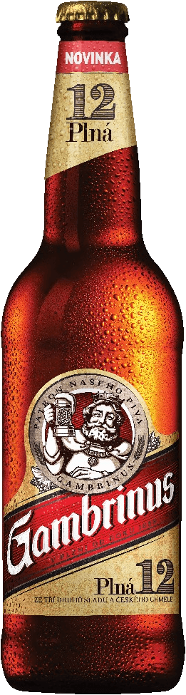 Pivo světlý ležák 12° Plná Gambrinus