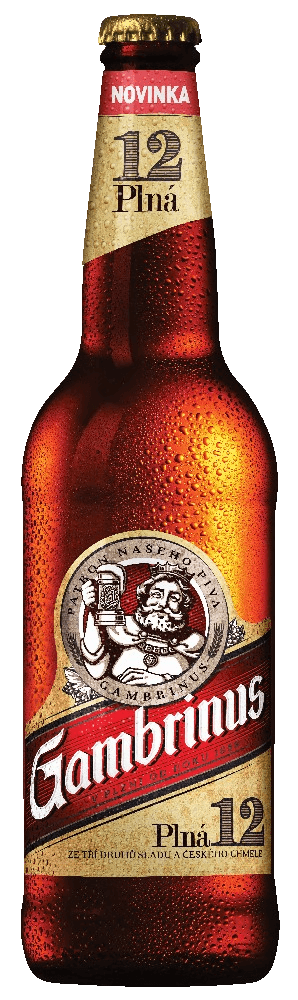 Pivo světlý ležák 12° Plná Gambrinus