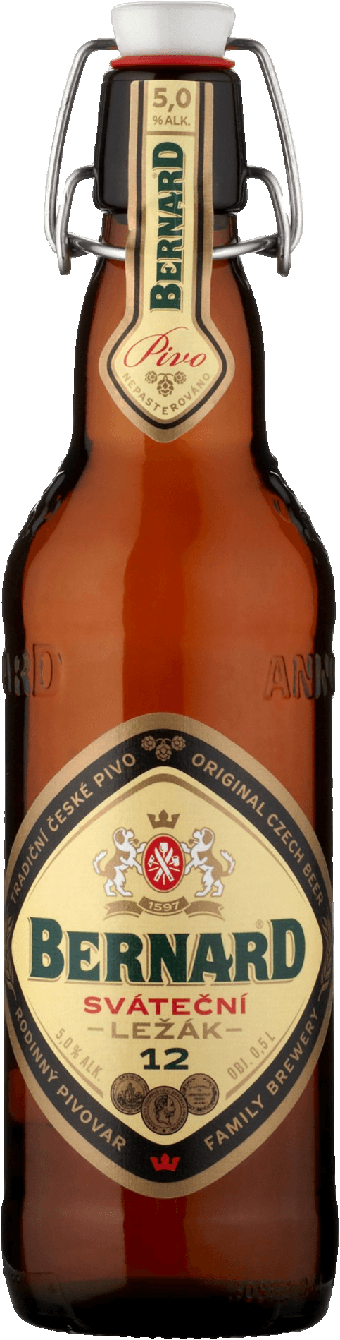 Pivo světlý ležák 12° Sváteční Bernard