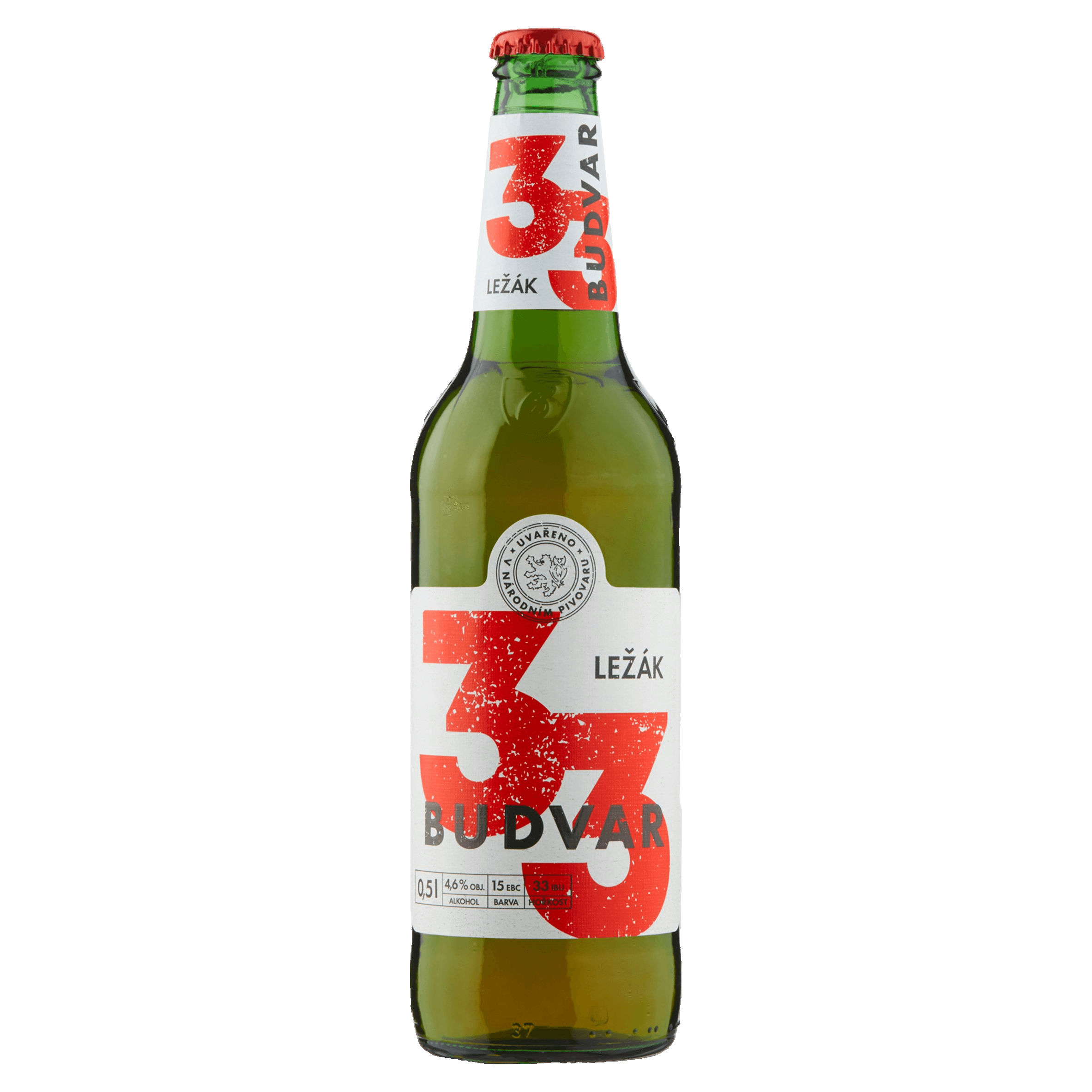 Pivo světlý ležák 33 Budweiser Budvar