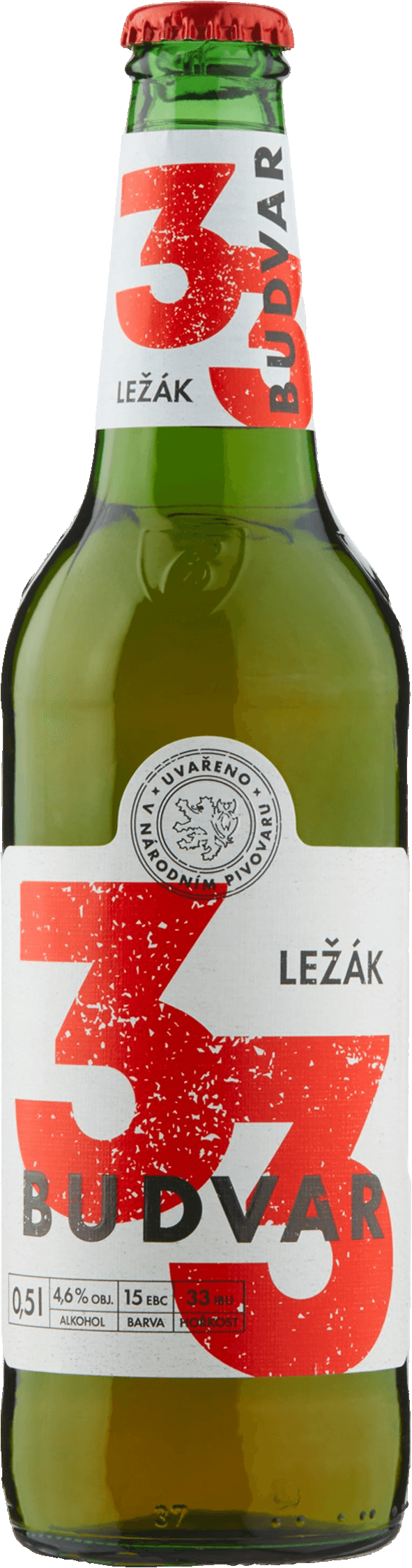 Pivo světlý ležák 33 Budweiser Budvar