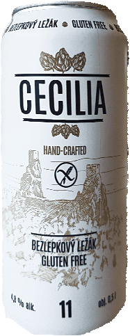Pivo světlý ležák bez lepku Cecilia
