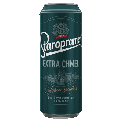 Pivo světlý ležák Extra chmel Staropramen