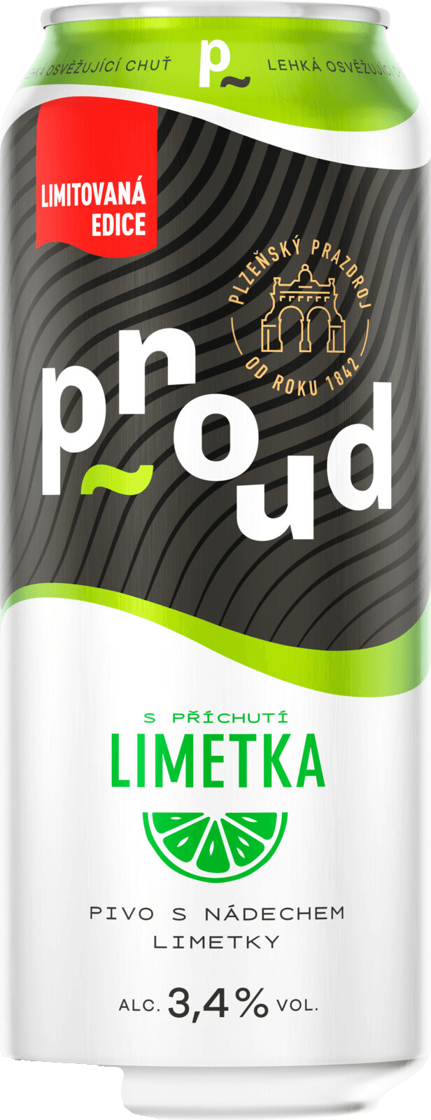 Pivo světlý ležák ochucený Proud