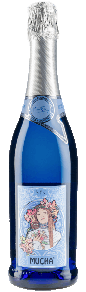 Sekt Blue Edition sec Mucha
